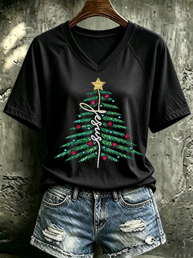 Women's Christmas Print Top
