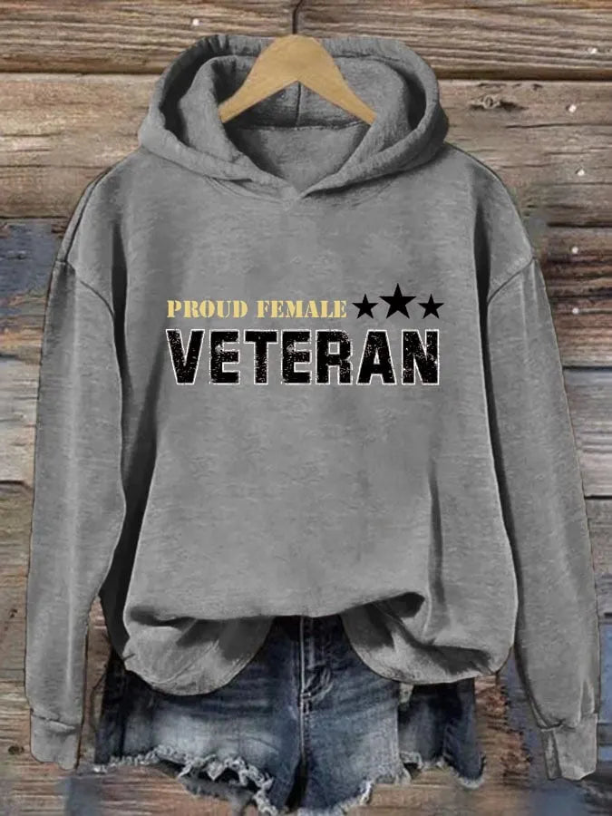 Women's Proud Female Veteran Hoodie
