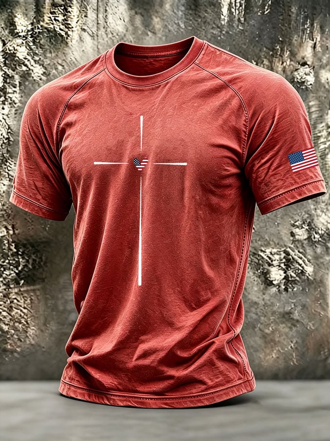 Men's Retro Print Short-Sleeve T-Shirt
