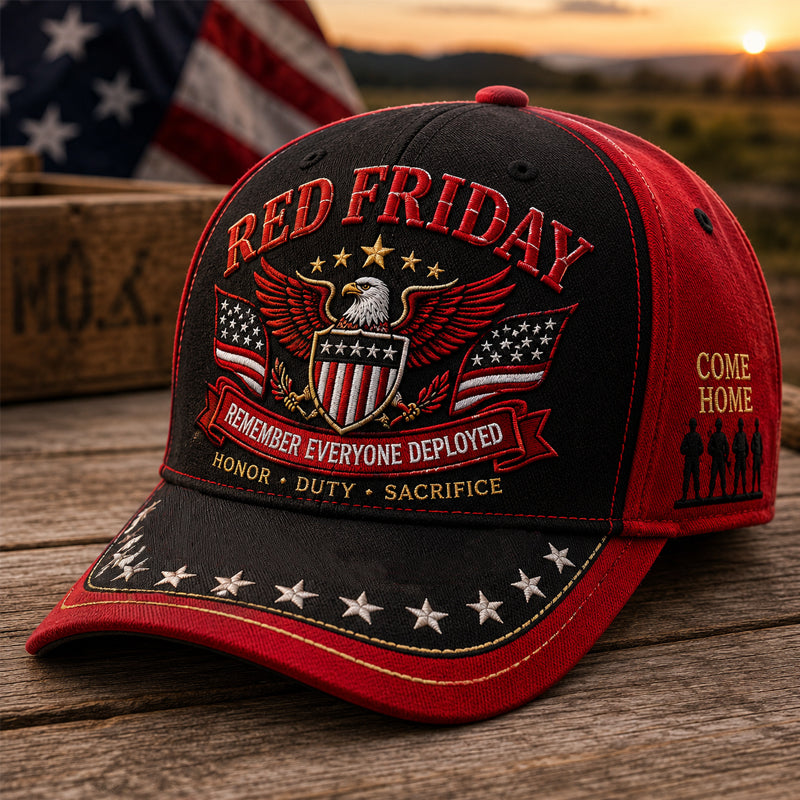 "Red Friday" Veteran Commemorative Casual Baseball Cap