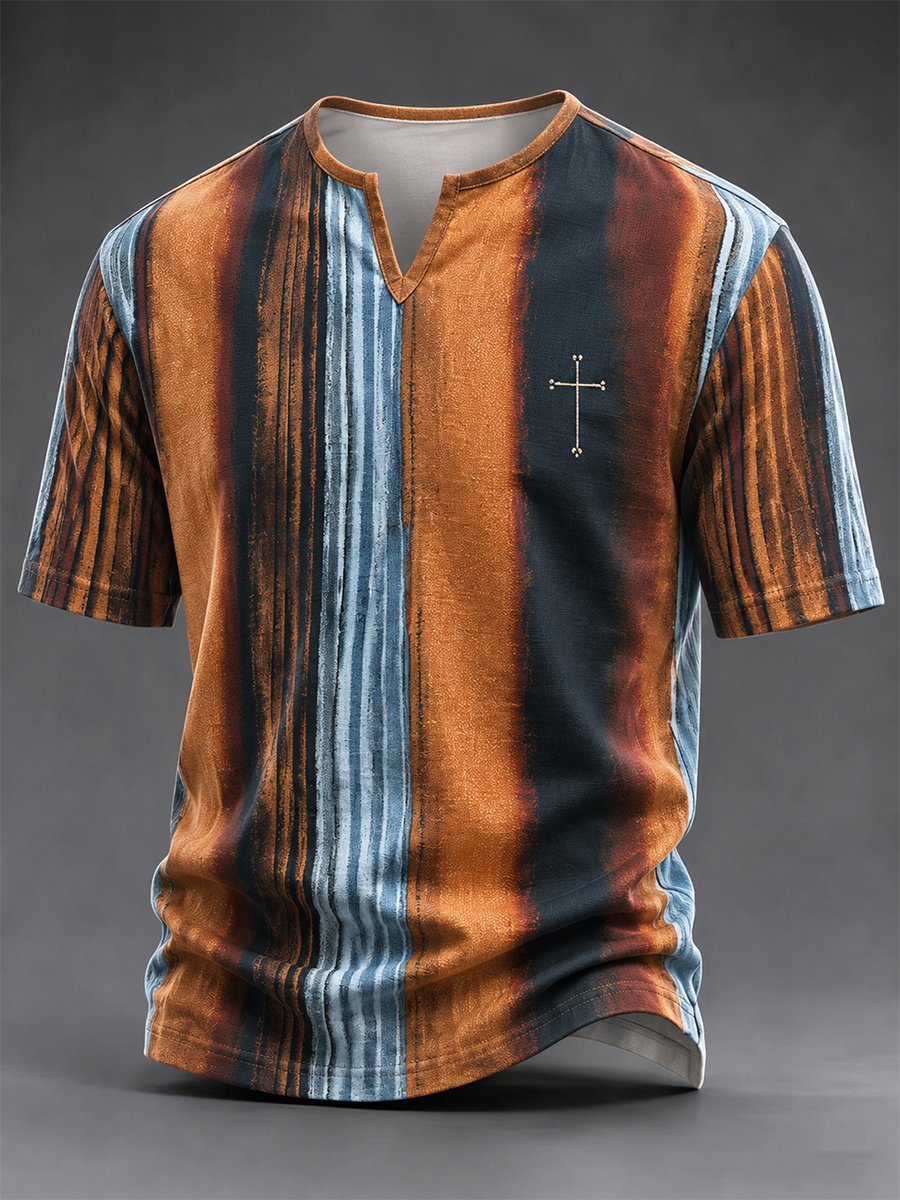 Men's Vintage Faith Faux-Linen T-shirt