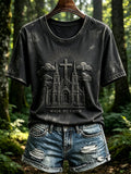 Women's "Faith" Series Printed Crew-Neck Short-Sleeve T-Shirt