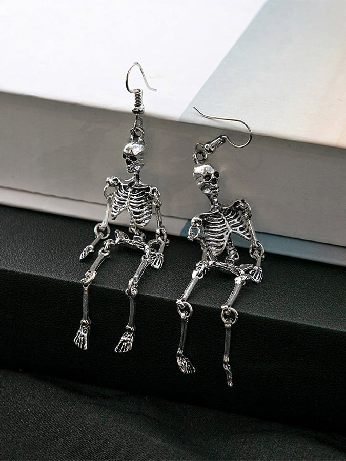 Women's Halloween Skull Shape Drop Earrings