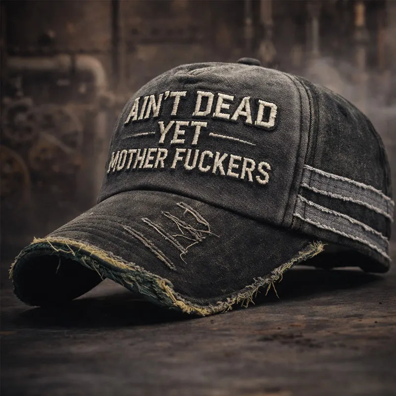 Funny Retro Old Man Club Print Casual Hat