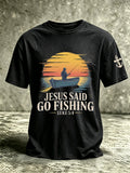 Men's Fishing Faith Graphic Casual Top