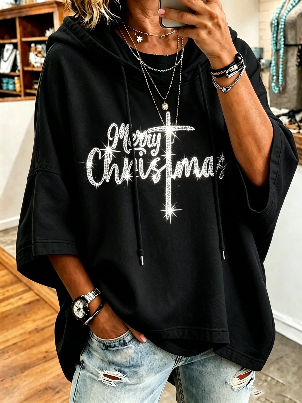 Women's Christmas Print Sweatshirt