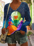 Fashion Abstract Print Long Sleeve T-Shirt