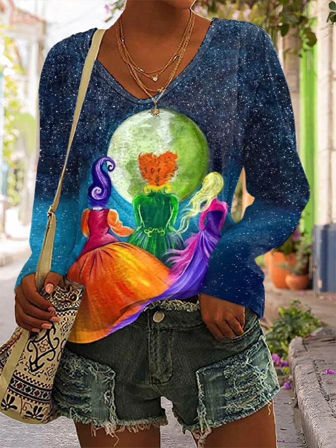 Fashion Abstract Print Long Sleeve T-Shirt