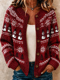 Women's Casual Christmas-Print Top