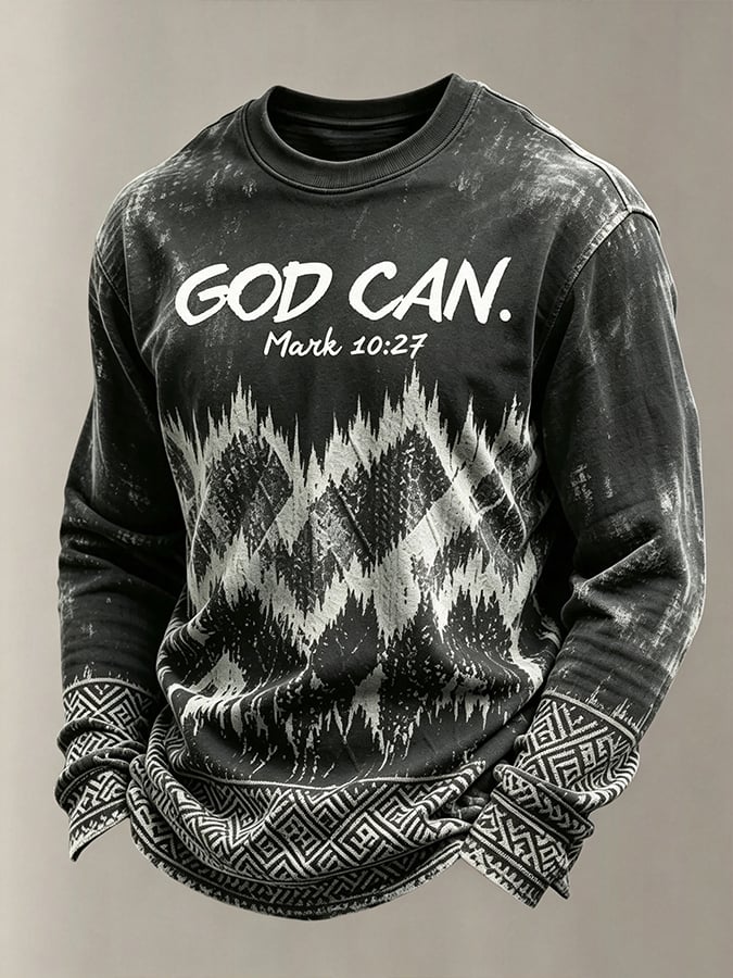 Men's Faith  Print Round Neck T-shirt