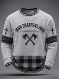 Men's Iron Sharpens Iron Proverbs 27:17 Faith Print Comfortable Top