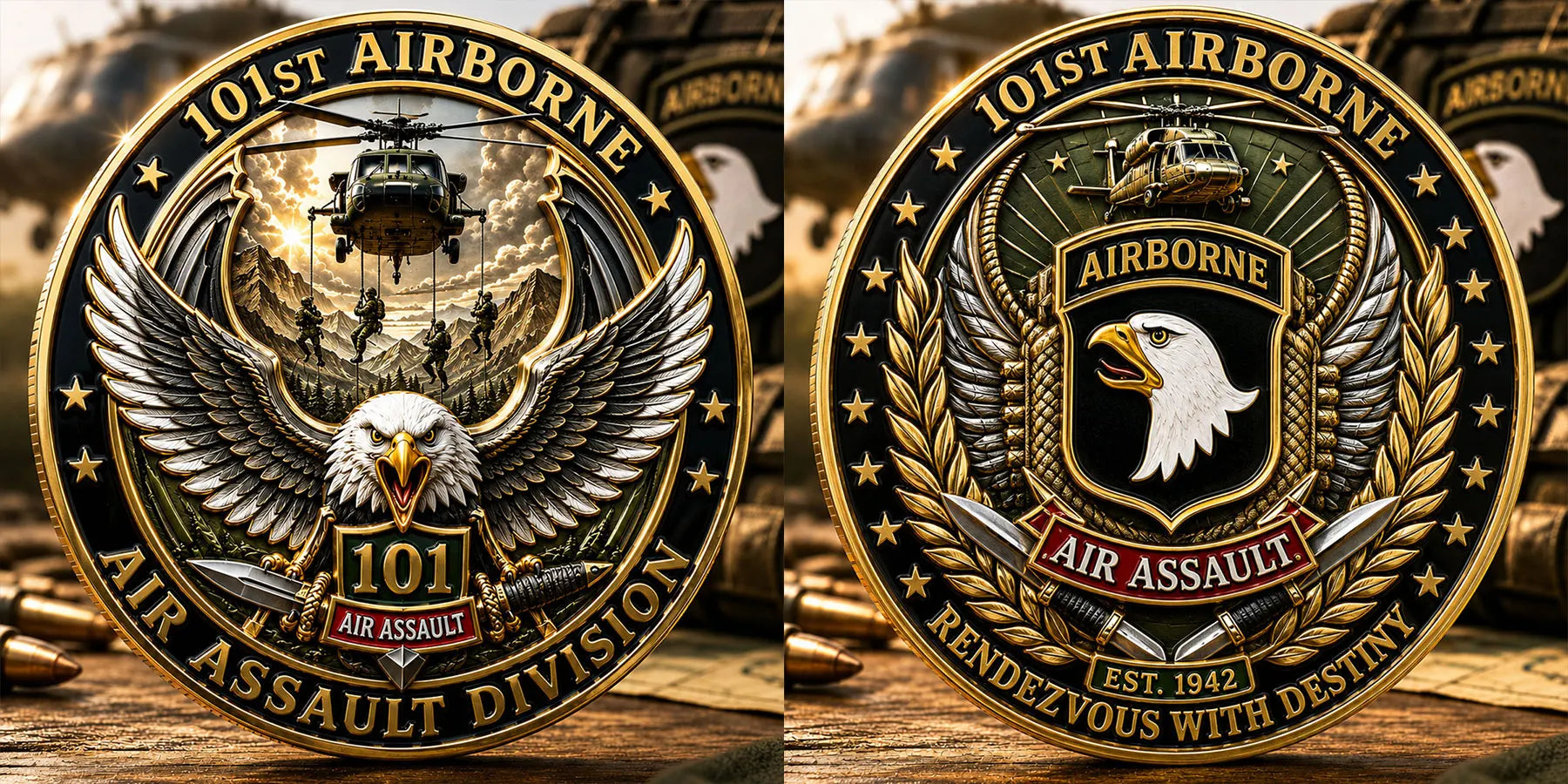 101st Airborne Air Assault Commemorative Metal Medal