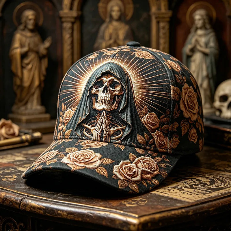 Religious Faith Skull Art Print Casual Cap