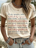 Women's Retro Faith Print T-shirt