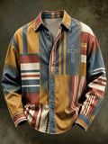 Men's Vintage Geometric Faith Long-Sleeve Shirt