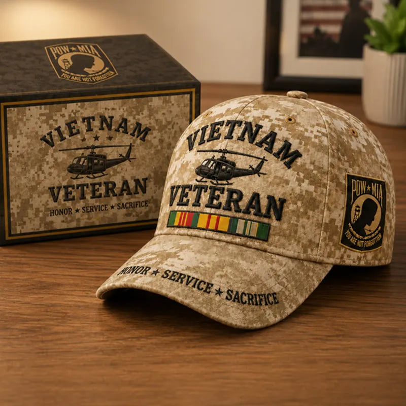 Vietnam Veteran Print Baseball Cap
