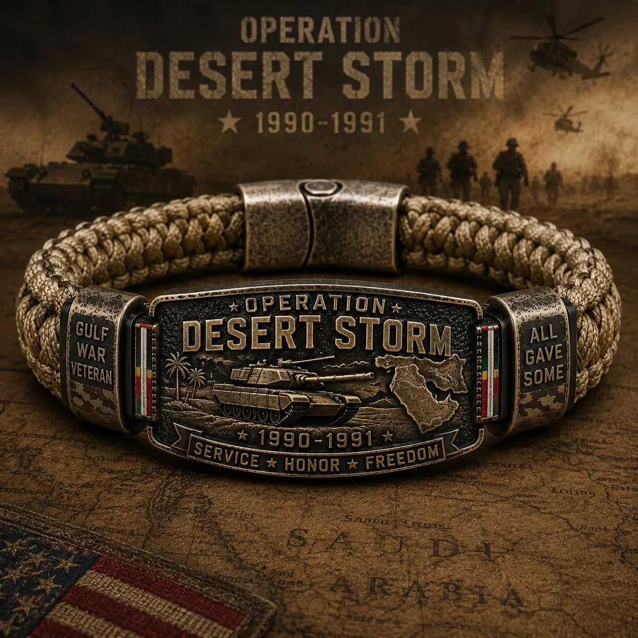 ⭐ Limited Veteran Collector Edition🏜️Operation Desert Storm Veteran Bracelet