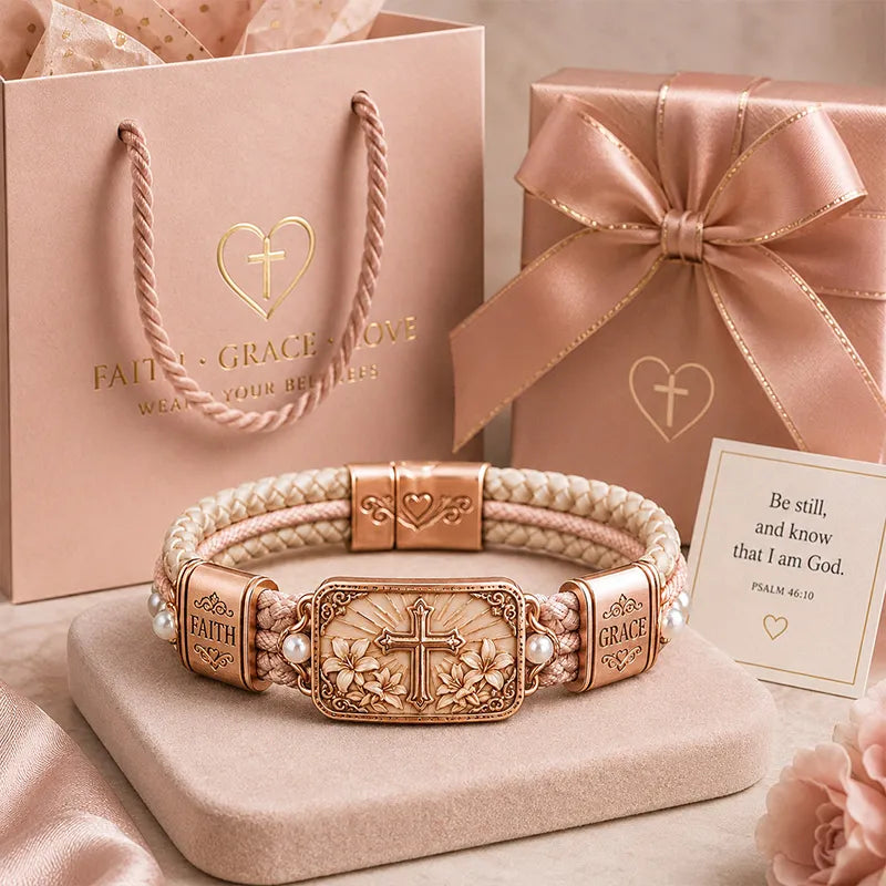 Gentle, Soothing, Faith-Inspired Style: Women's Woven Cross Bracelet