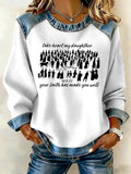 Women's Casual Print Long-Sleeve Sweatshirt