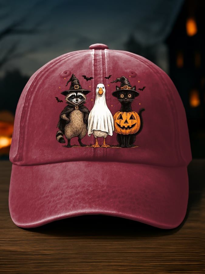 Unisex Halloween print baseball cap
