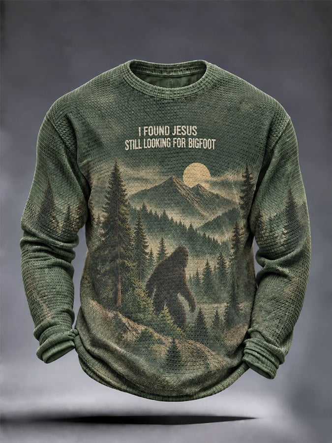 Men's "I Found Jesus Still Looking For Bigfoot" Top