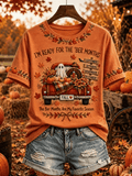 Women's Vintage I'm Ready For The Ber Months Print Casual T-shirt