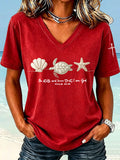 Women'S Faith Cross Printed Casual T-Shirt