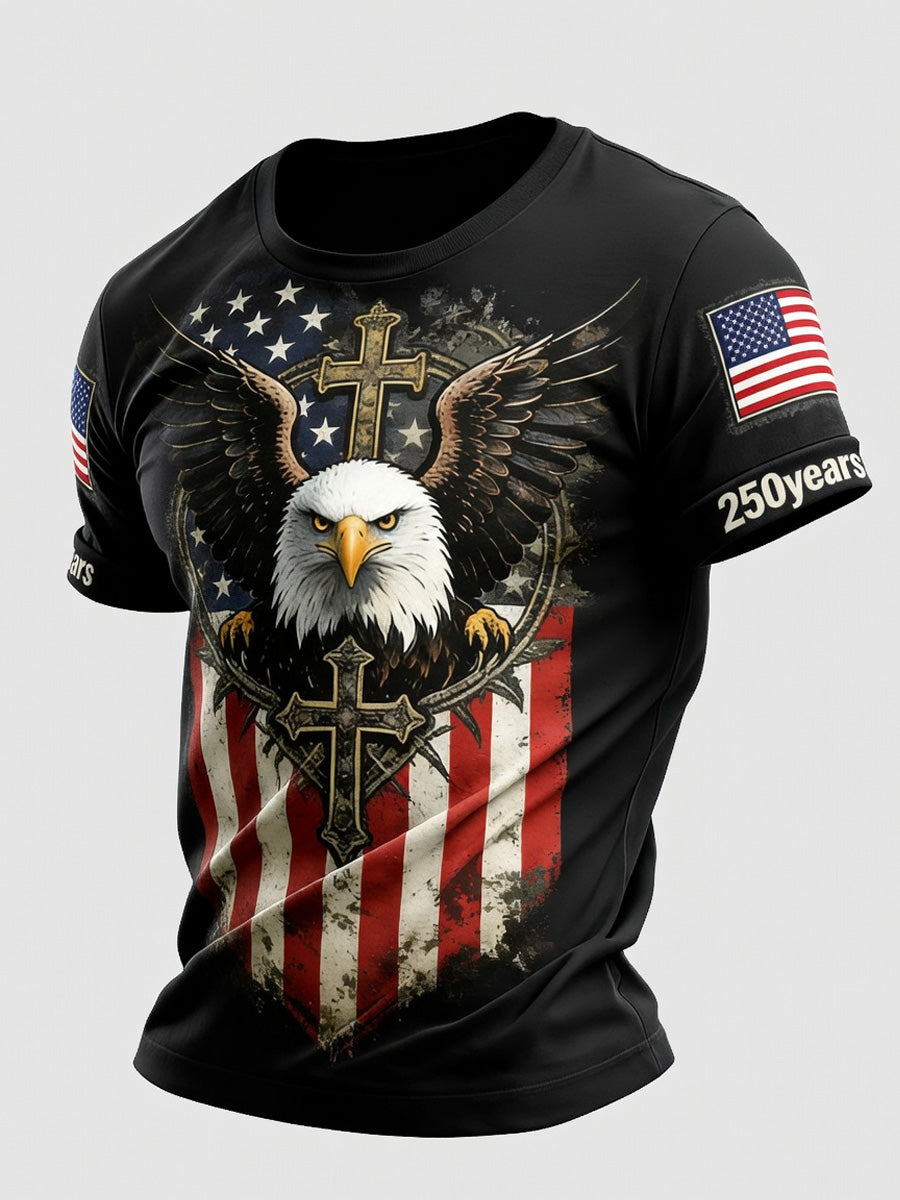 Men's Retro Faith 250th Anniversary American Short-Sleeve T-Shirt