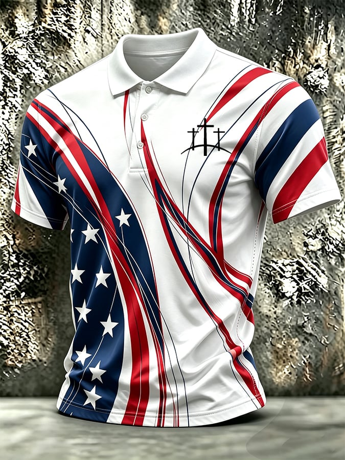Men's Retro Print Short-Sleeve T-Shirt