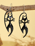 Halloween Black Cat Accessory Earrings