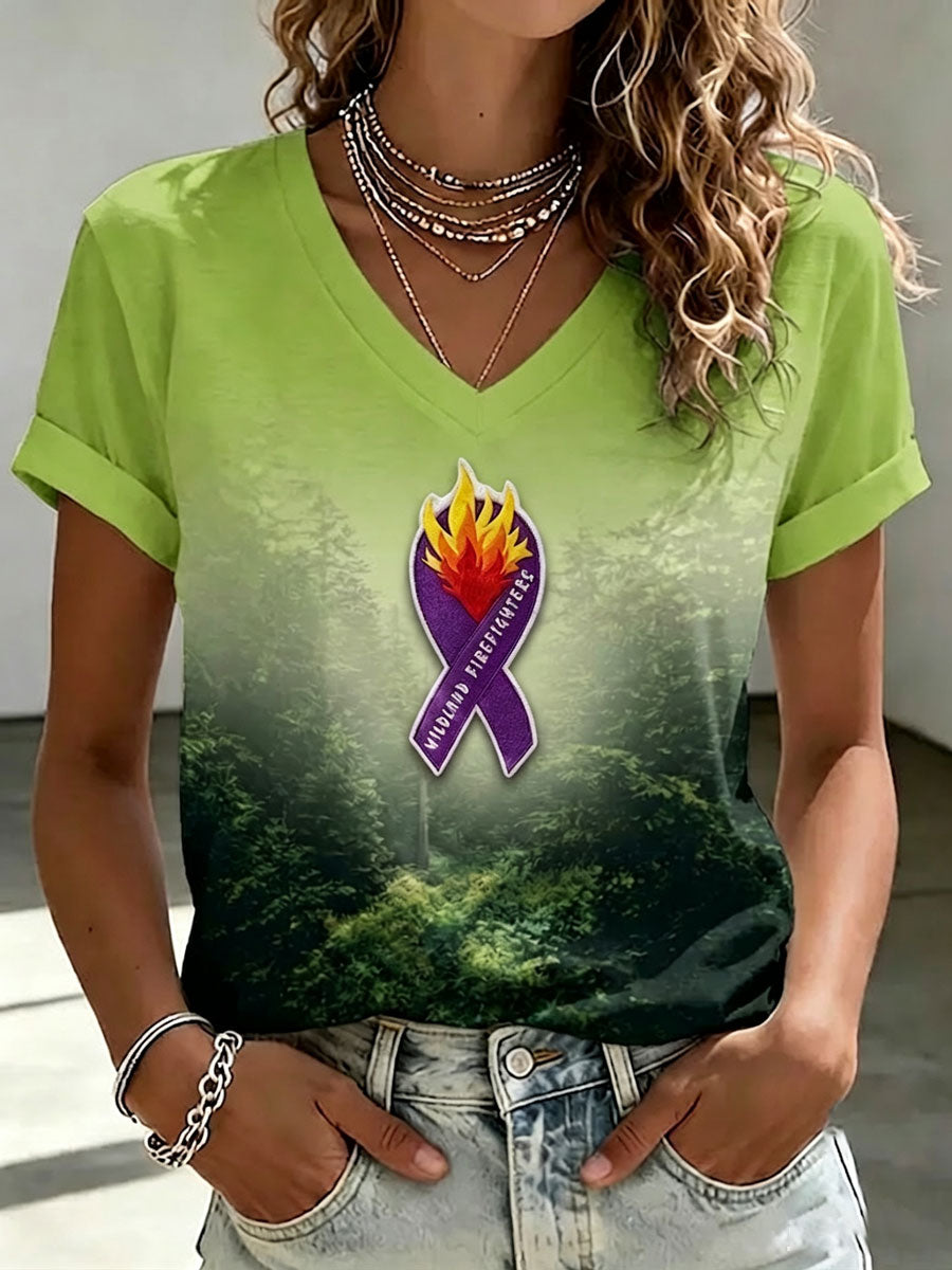 Women'S Colorado Deep Forest Fire Logo Casual T-Shirt