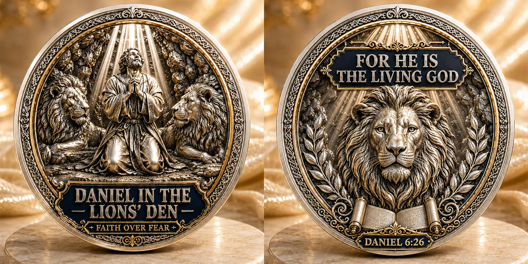Daniel in the Lions’ Den Commemorative Metal Medal