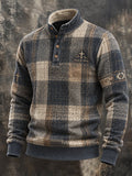 Men's Vintage Western Print Top