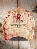 I'm Fine Everything's Fine Blood Stained Halloween Baseball Cap