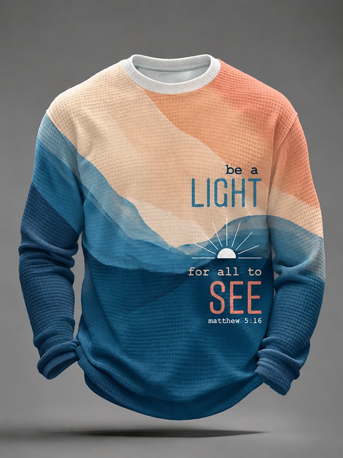 Men's Be A Light For All To See Printed Casual Top