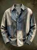 Men's Vintage Geometric Faith Long-Sleeve Shirt