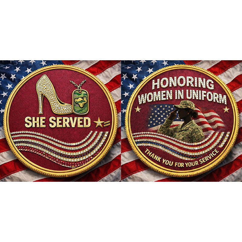 She Served – Honoring Women in Uniform Commemorative Metal Medal