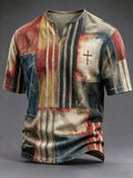 Men's Vintage Faith Faux-Linen T-shirt
