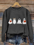 Women's Halloween My Dog Is My Boo Casual Sweatshirt