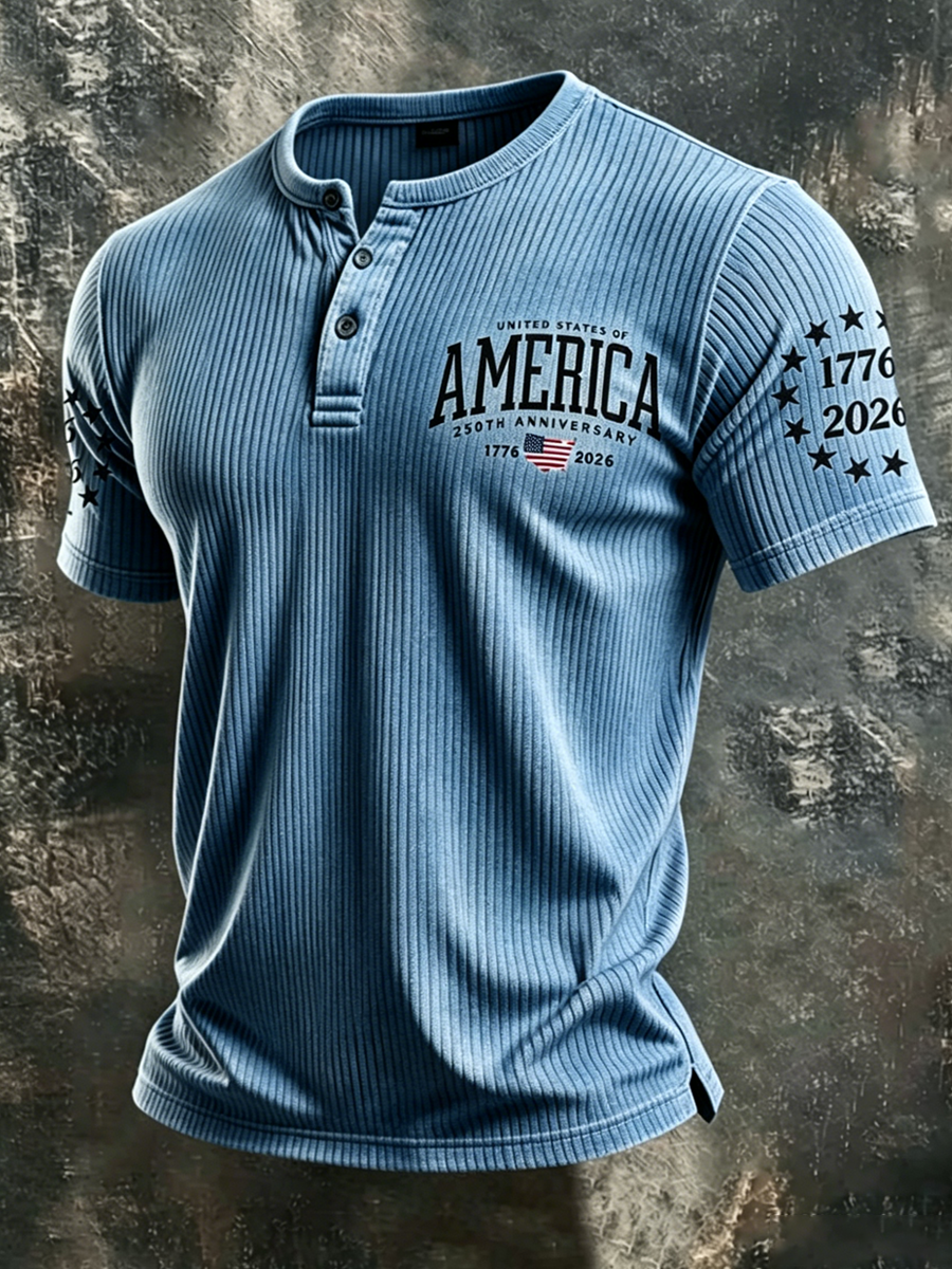 Men's Casual American 250th Anniversary T-shirt