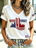 Women's Never Forget September 11 Print T-Shirt