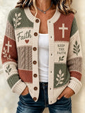 Women's Faith Print Cardigan