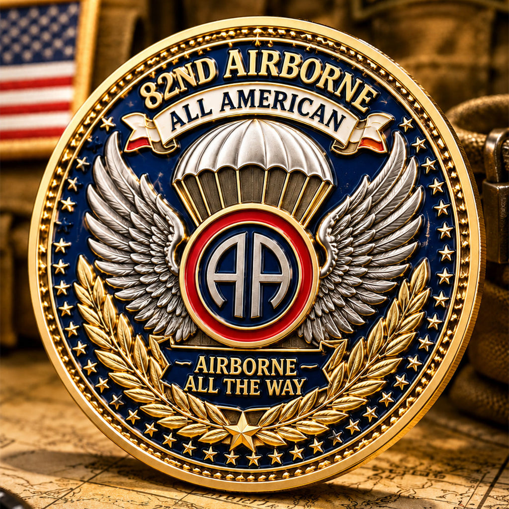 82nd Airborne Paratroopers Commemorative Metal Medal
