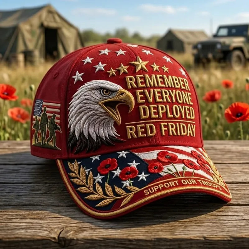 "Red Friday" Veteran Commemorative Casual Baseball Cap