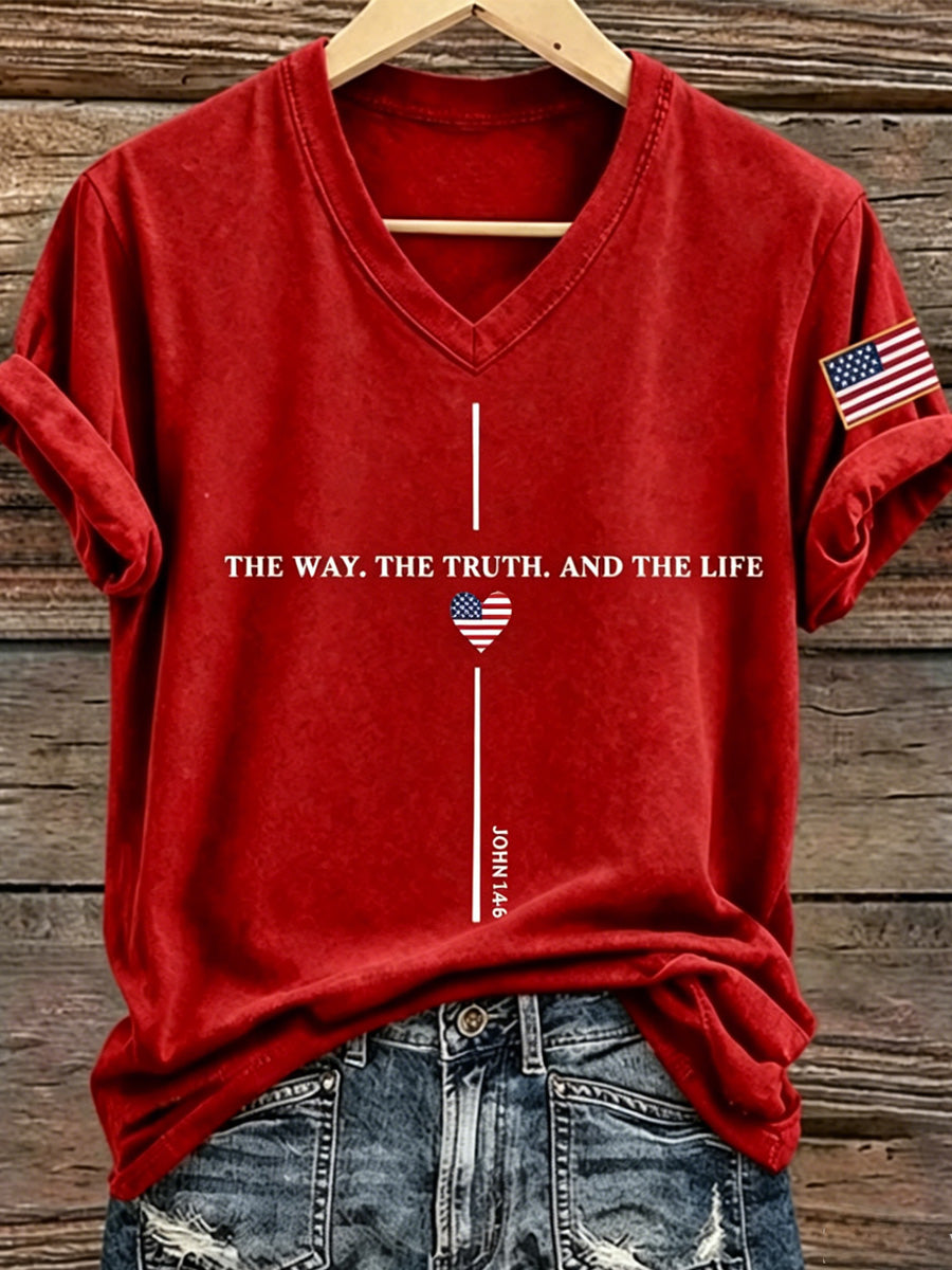 Women's Faith Casual Printed Short-Sleeve T-shirt