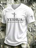 Men's Yeshua King Of Kings Lord Of Lords Print Casual T-shirt