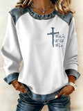Women's Casual Color-Blocked Sweatshirt