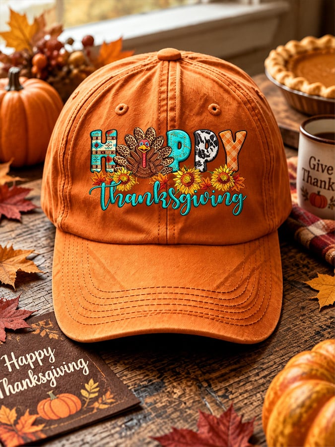 Unisex Thanksgiving Print Hat