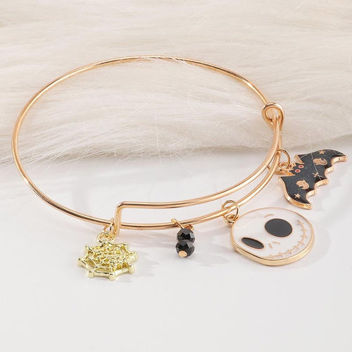Fashionable And Creative Skull Pendant Retractable Adjustable Bracelet