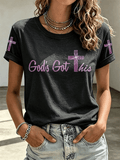 Women's Retro Jesus Print T-shirt